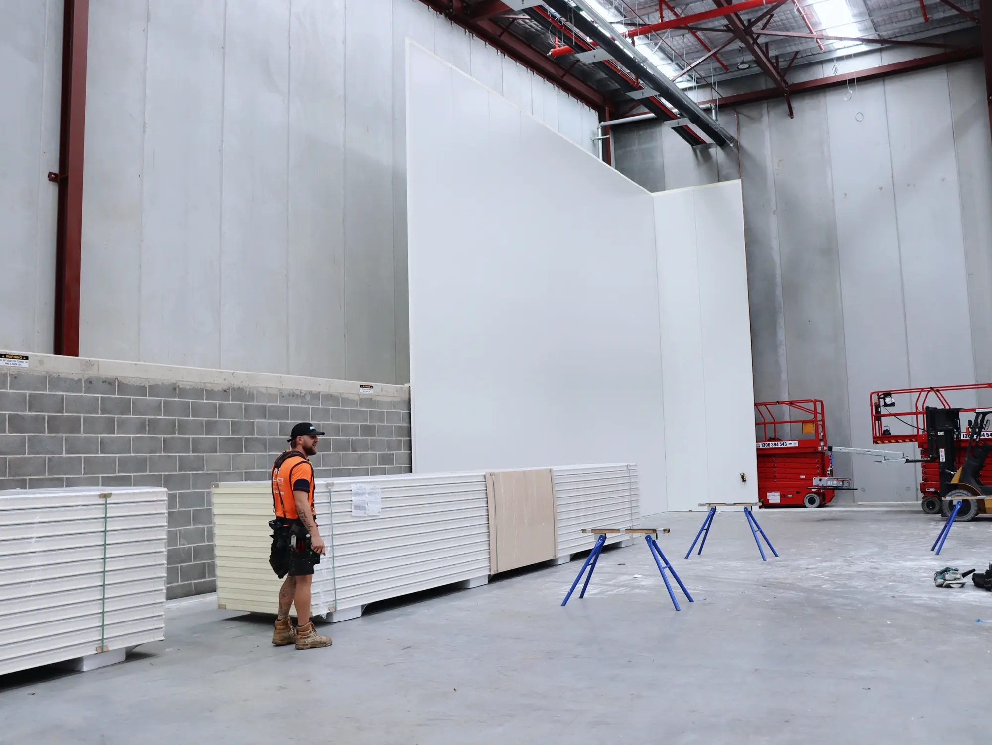 Ante room panel works in progress at Chullora