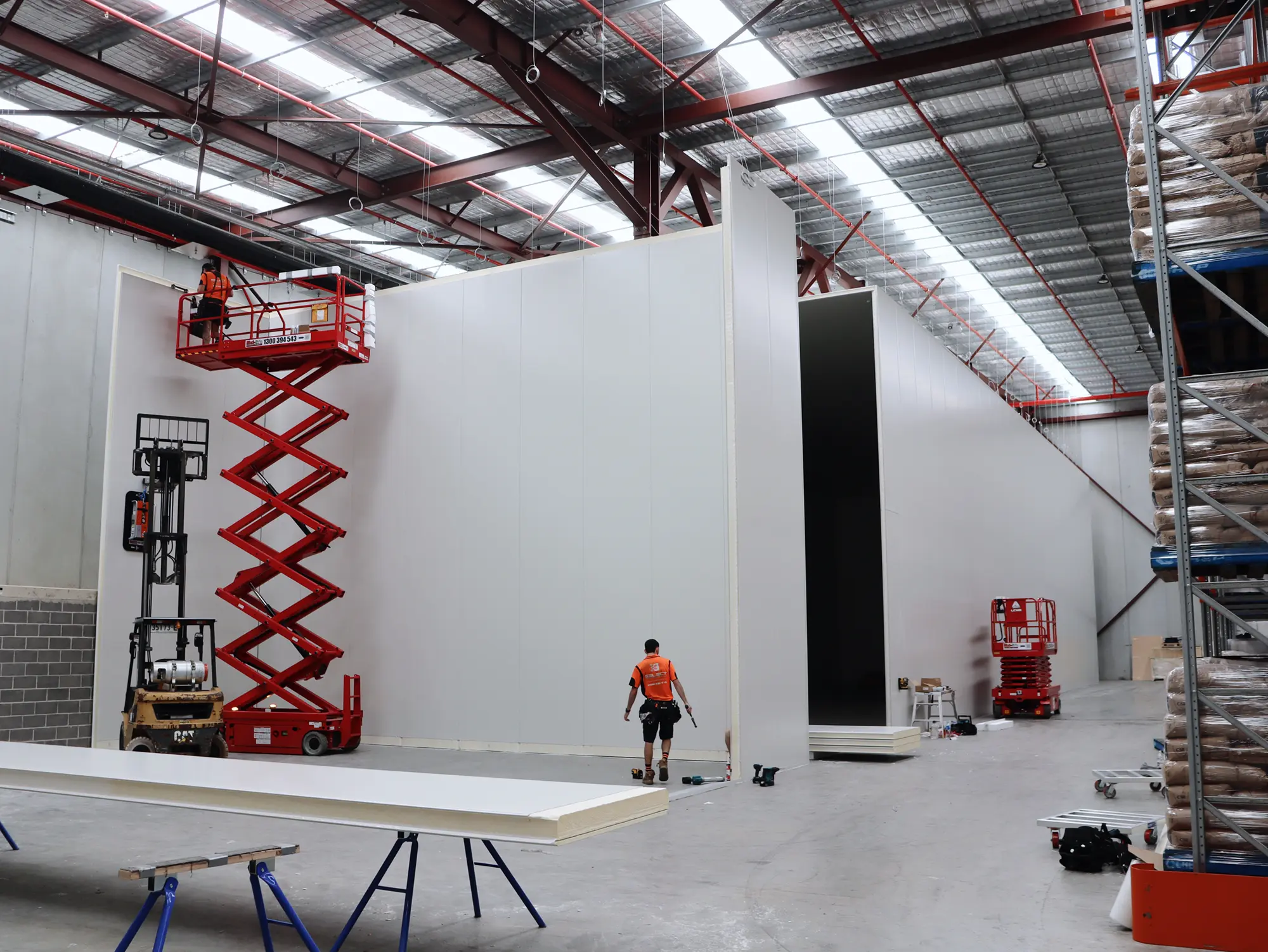 Coolroom wall panels installed at the Chullora food facility