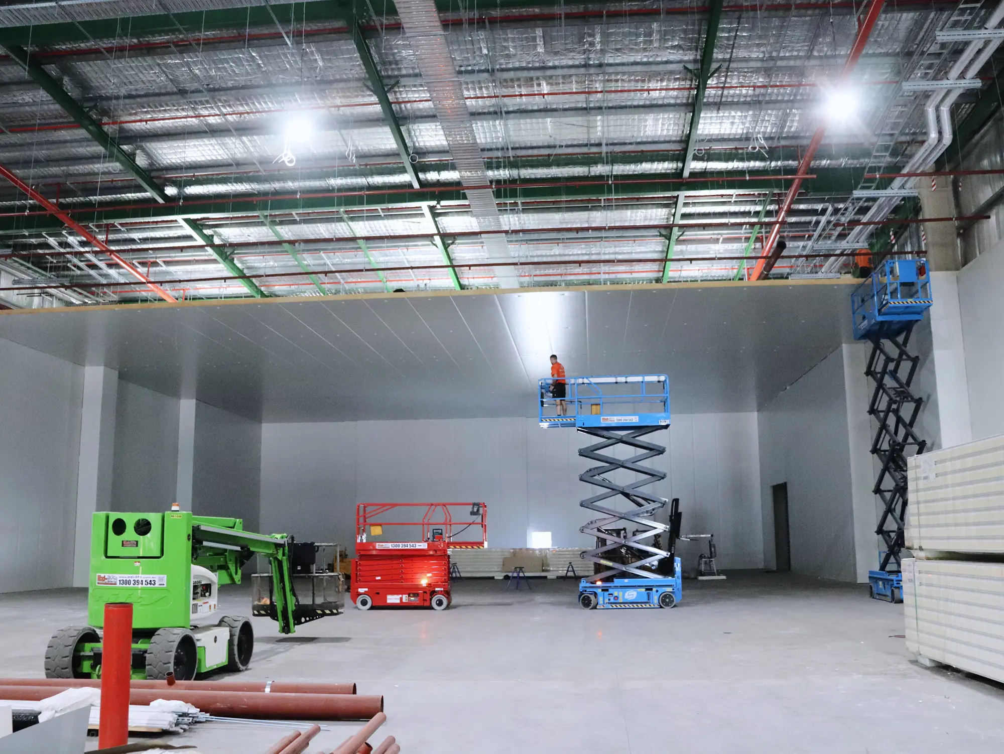 Coolroom panel installation underway at Sydney Markets Homebush