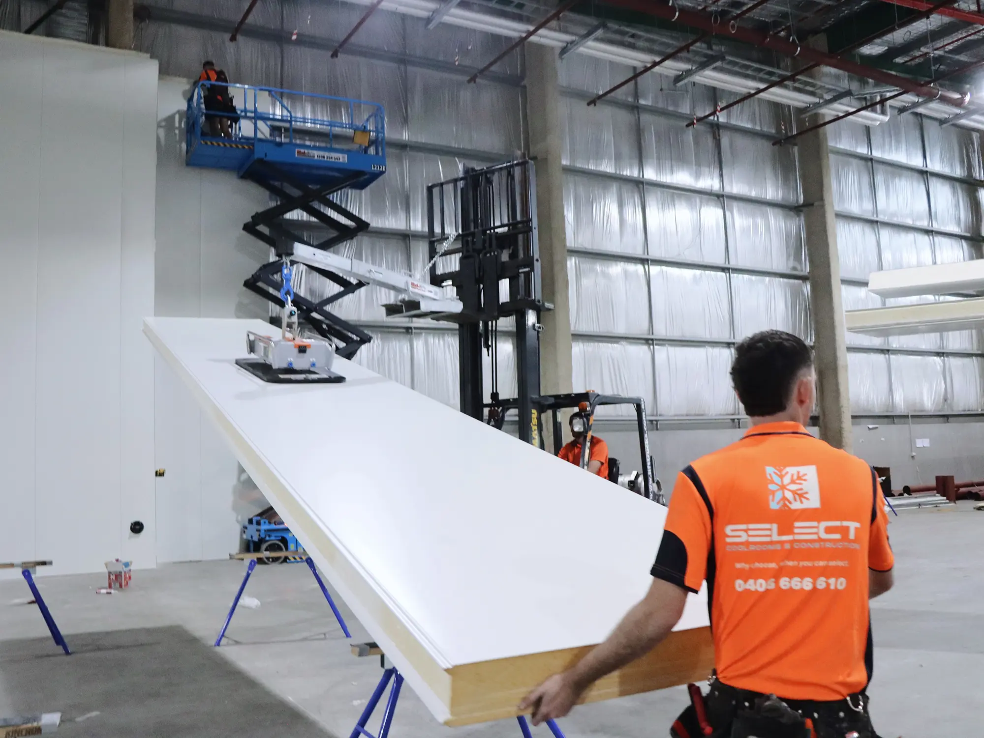 Cold storage construction inside a live trading environment at Sydney Markets
