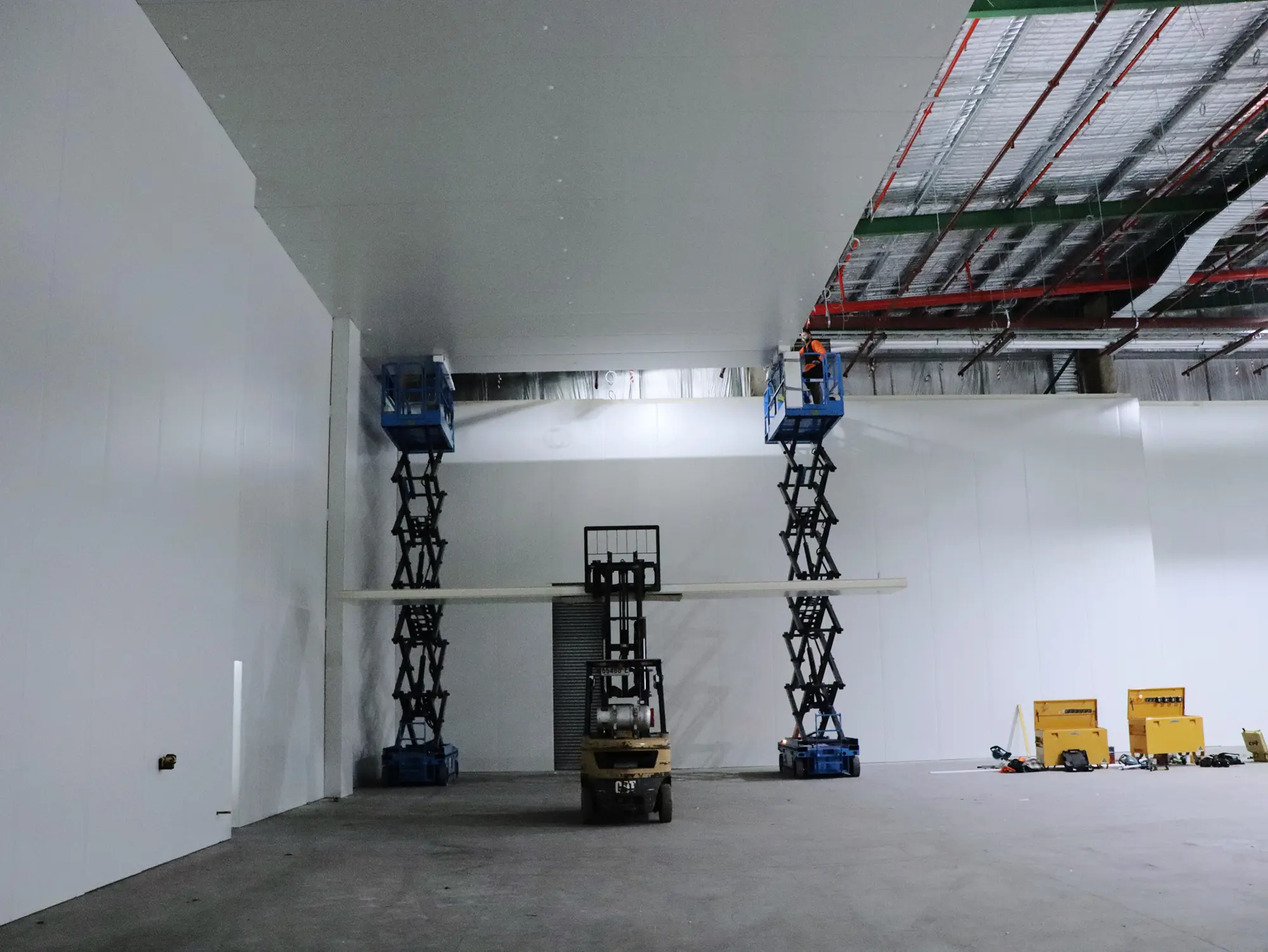 Sydney Markets Homebush cold storage project, panel installation photo 12