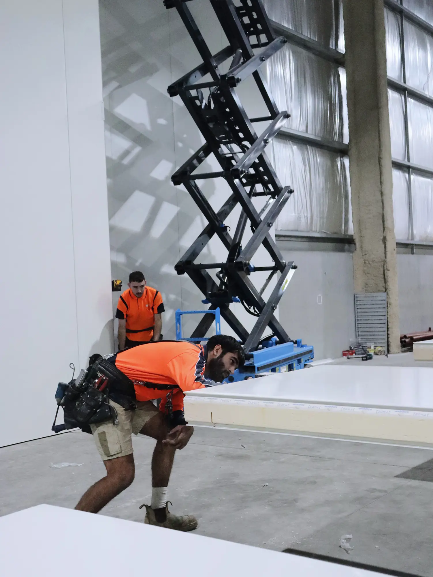 Sydney Markets Homebush cold storage project, panel installation photo 16