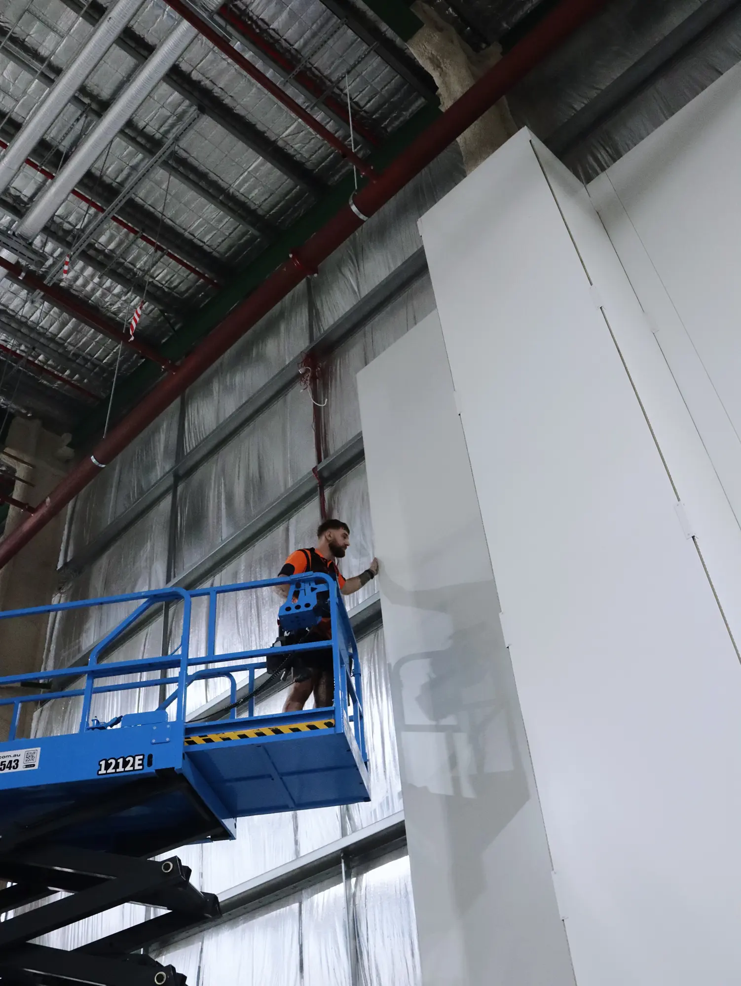 Sydney Markets Homebush cold storage project, panel installation photo 17