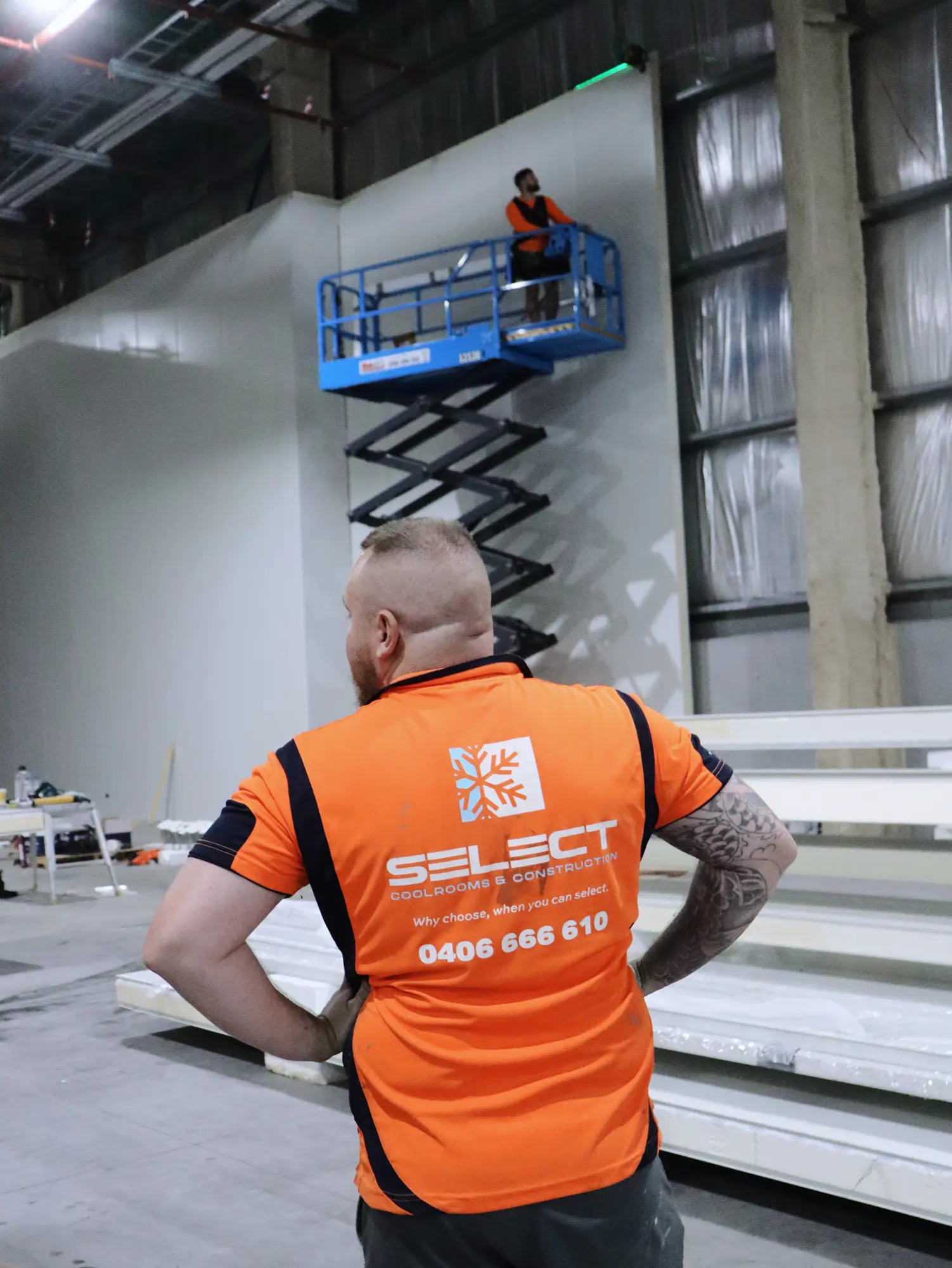 Sydney Markets Homebush cold storage project, panel installation photo 19